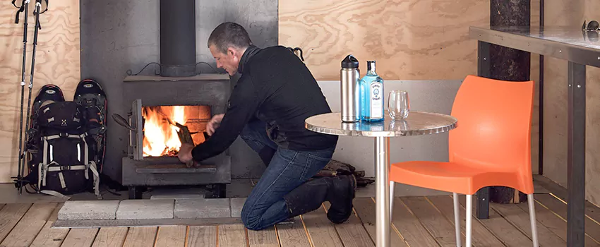 Open Hearth Wood Fireplace Installation in Port Moody, BC